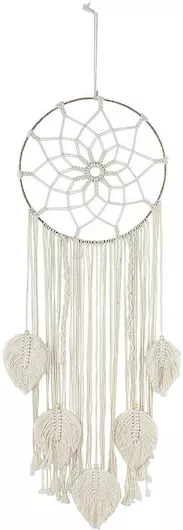 ArteLibre Κρεμαστό Γούρι Μάτι Λευκό από Ύφασμα 30cm