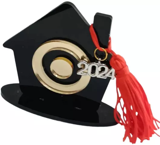 Γούρι Kalliopisilver 2025 Επιτραπέζιο Σπίτι Πλεξιγκλάς Μαύρο 8x8cm