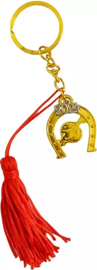 Γούρι Kalliopisilver 2024 Χειροποίητο Κρεμαστό Πέταλο από Ύφασμα Χρυσό 3x8cm