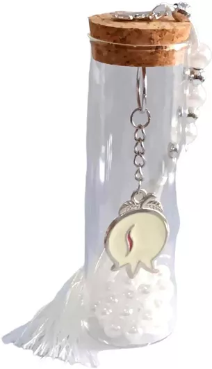 Γούρι Kalliopisilver 2025 Κρεμαστό Ρόδι από Γυαλί Ασημί