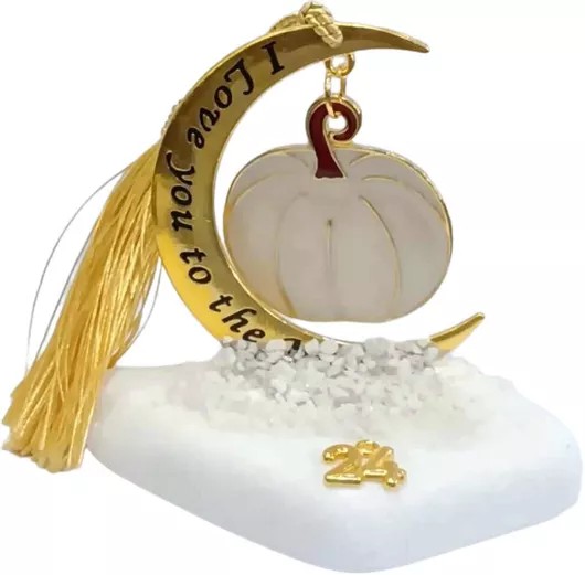 Γούρι Kalliopisilver 2025 Επιτραπέζιο Κολοκύθα Λευκό από Πέτρα 10x11cm