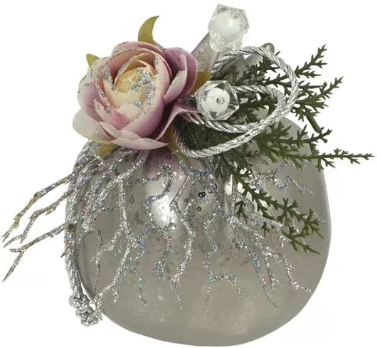 Marhome Γούρι Ρόδι Ροζ 9x10cm