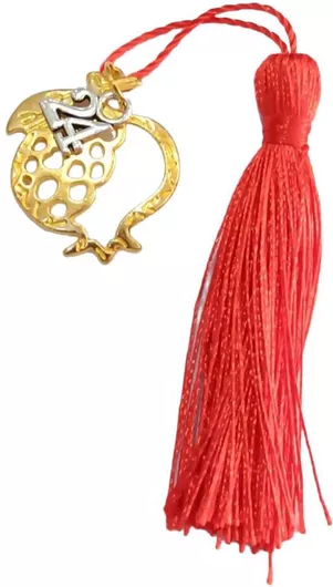 Γούρι Kalliopisilver 2025 Χειροποίητο Κρεμαστό Ρόδι από Ύφασμα Χρυσό 3x2.8cm