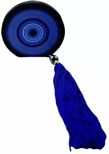 Poco Loco Επιτραπέζιο Χειροποίητο Γούρι Μάτι Πλεξιγκλάς Μπλε