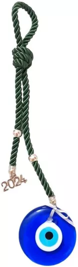 Γούρι Kalliopisilver 2025 Χειροποίητο Κρεμαστό Μάτι από Γυαλί Μπλε 7.5x7.5cm