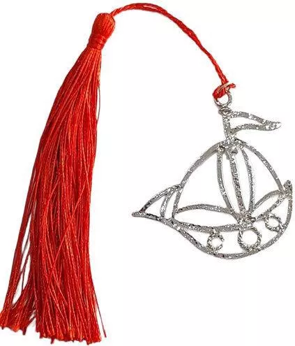 Γούρι Kalliopisilver 2025 Χειροποίητο Κρεμαστό Καράβι από Ύφασμα Ασημί 6.5x6.5cm