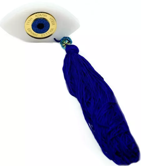 Poco Loco Επιτραπέζιο Χειροποίητο Γούρι Μάτι από Μέταλλο Μπλε