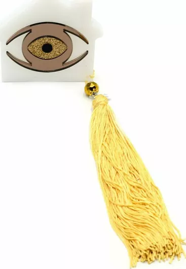 Γούρι Χειροποίητο Επιτραπέζιο από Plexiglass με Σχέδιο και Swarovski - G2214