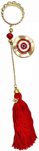 Κρεμαστό Γούρι Μάτι από Μέταλλο Κόκκινο