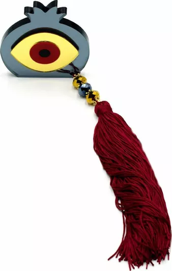 Γούρι Χειροποίητο Επιτραπέζιο από Plexiglass με Σχέδιο και Swarovski - G2211