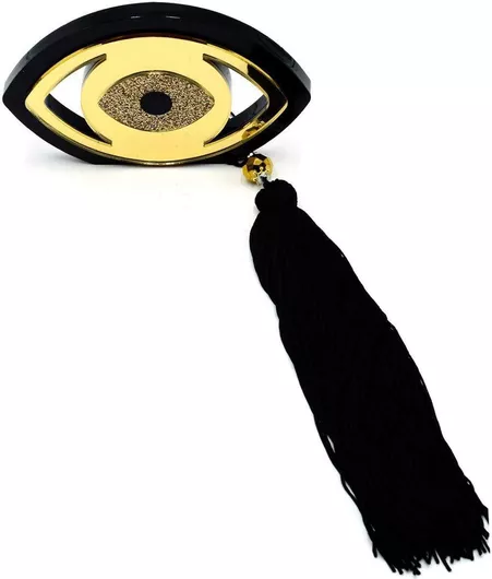 Poco Loco Επιτραπέζιο Χειροποίητο Γούρι Μάτι από Μέταλλο Χρυσό