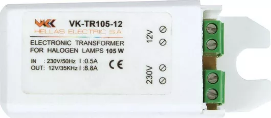 Μετασχηματιστής VK Lighting VK/TR105-12 21093-002016 λευκό