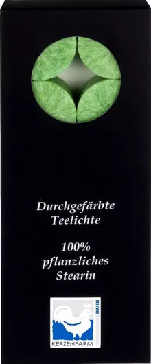 Ρεσώ Πράσινο απο 100% Φυτική Στεατίνη - Kerzenfarm Hahn - 10τμχ.