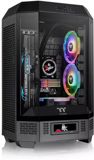 Thermaltake The Tower 300 Micro Tower Κουτί Υπολογιστή με Πλαϊνό Παράθυρο και RGB Φωτισμό Μαύρο