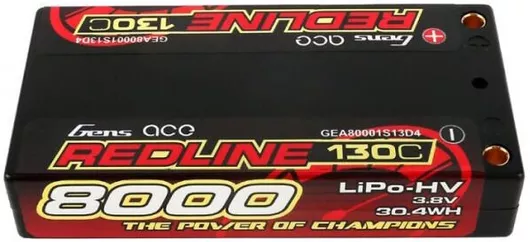 Gens Ace Redline Series Μπαταρία 3.8V Li-Po για Τηλεκατευθυνόμενο με Χωρητικότητα 8000mAh 130C