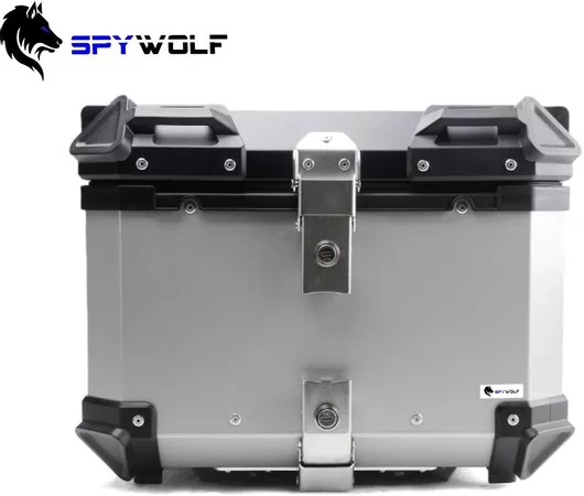 Μπαγκαζιέρα Μοτοσυκλέτας SpyWolf Space-S Αλουμινίου 45lt Ασημί