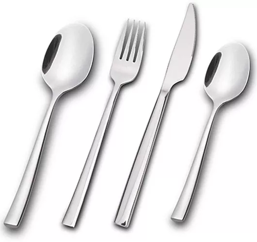 Nava Serenity Σετ Μαχαιροπίρουνα Ασημί 24τμχ