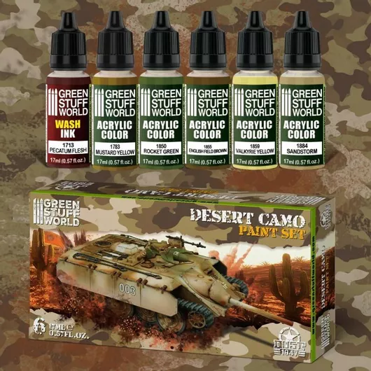 Χρώμα Μοντελισμού Green Stuff World Paint Desert Camo Paint Set 18ml