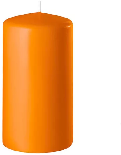 Zaros Διακοσμητικό Κερί Πορτοκαλί Ματ 7x14εκ.