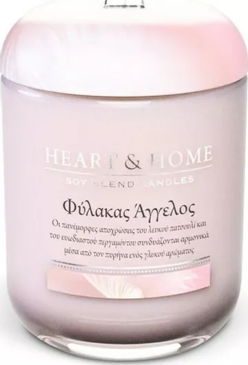Αρωματικό Κερί Heart & Home Σόγιας σε Βάζο με Άρωμα Φύλακας Άγγελος 115gr
