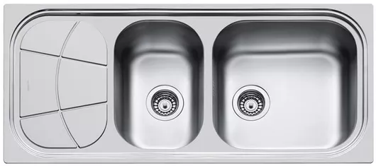 Νεροχύτης Foster Big Bowl Δεξιός Ένθετος Inox Σατινέ Μ116xΠ50cm Ασημί