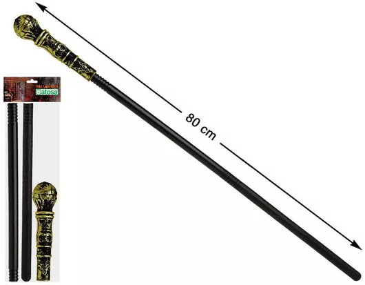 Αποκριάτικο Αξεσουάρ Μπαστούνι Μαύρο από Πλαστικό