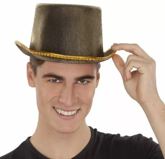 Top Hat Αποκριάτικο Καπέλο Χρυσό