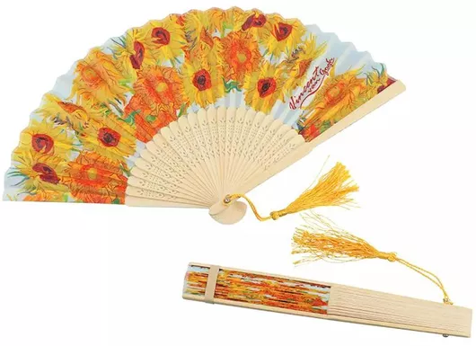 VINCENT VAN GOGH Βεντάλια SUNFLOWERS κίτρινη 20 εκ.