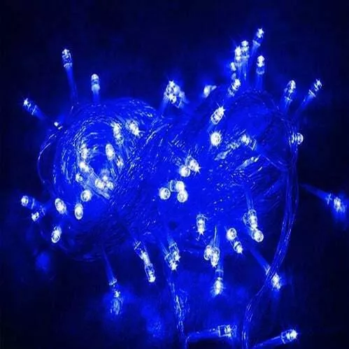 Λαμπάκια 140LED με Μπλέ Φώς με Διάφανο Καλώδιο - Χριστουγεννιάτικα Λαμπάκια Φωτάκια