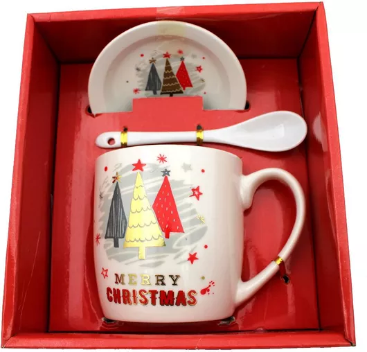 Χριστουγεννιάτικη Κούπα Γυάλινη Διάφανη Μ9xΠ9xΥ10εκ.