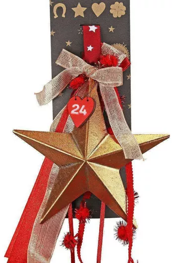 Synchronia LU22036 33cm Bronze-Multi Κρεμαστό Γούρι Αστέρι Χρυσό από Μέταλλο 2024