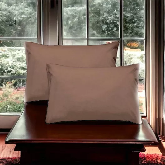 Σετ Μαξιλαροθήκες Το μεγάλο παζάρι 50x70cm Καφέ