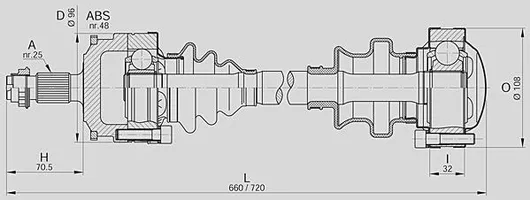 Open Parts Ημιαξόνιο για Honda e