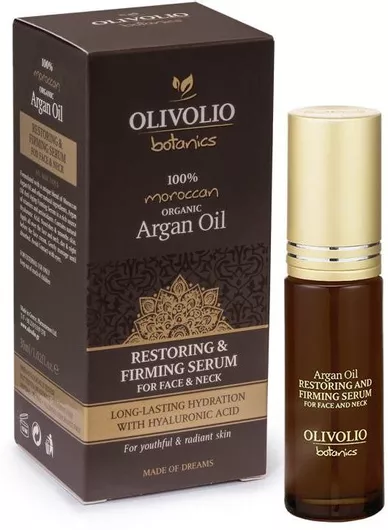 Serum Προσώπου Olivolio Botanics Argan Oil Ενυδατικό με Υαλουρονικό Οξύ & Βιταμίνη B5 για Αποτοξίνωση & Σύσφιξη 30ml