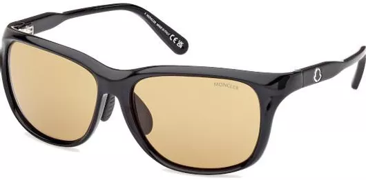 Ανδρικά Γυαλιά Ηλίου Moncler ML0275-P-001-60 με Κοκκάλινο Σκελετό Μαύρο