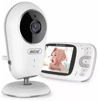 Ενδοεπικοινωνία Μωρού Andowl Κάμερας & Ήχου με Μικρόφωνο & Αμφίδρομη Επικοινωνία Λευκό