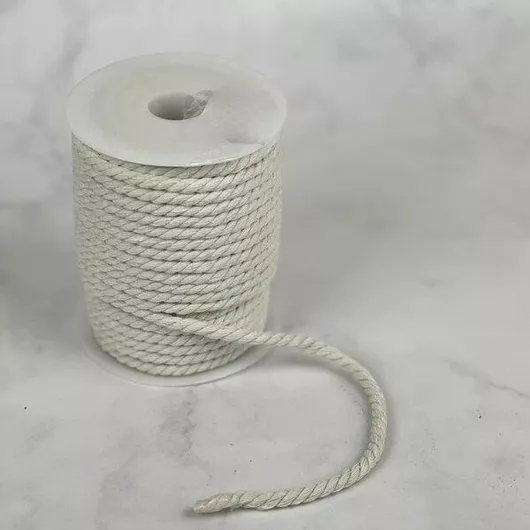 Κορδόνι Βαμβακερό Δίκλωνο 5mm x 25m Εκρού