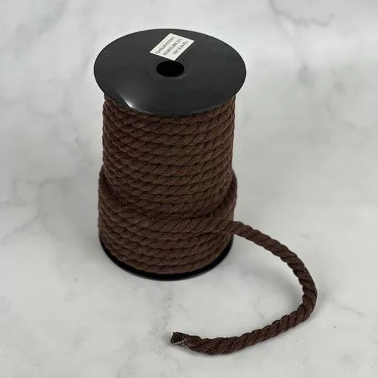 Κορδόνι Βαμβακερό Δίκλωνο 8mm x 20m Καφέ