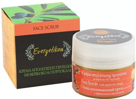 Κρέμα Απολέπισης Προσώπου Evergetikon με Βερίκοκο & Πορτοκάλι 50ml