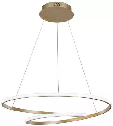 Powertech Κρεμαστό Φωτιστικό Χρυσό LED με Φυσικό Λευκό Φως 40x40εκ.