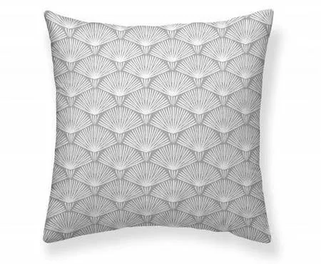 Μαξιλαροθήκη Decolores Nashik Βαμβακερή Γεωμετρικό 110x45cm Γκρι