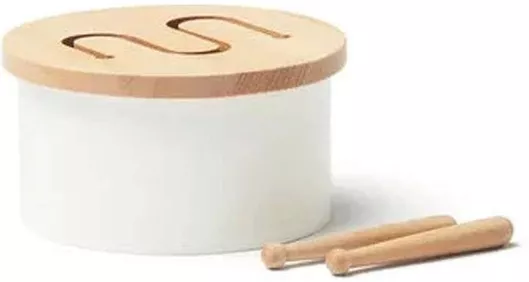 Μουσικό Παιχνίδι Kid'S Concept Τύμπανο Μικρό 16.5x9cm Λευκό για 5+ Ετών