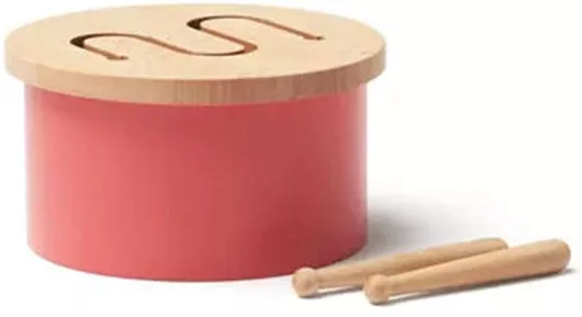 Μουσικό Παιχνίδι Kid'S Concept Τύμπανο Μικρό Star 16,5x9cm Κόκκινο Ανοιχτό για 5+ Ετών