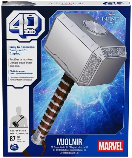 Παζλ Spinmaster Marvel Thors Hammer 3D 87 Κομμάτια για 5+ Ετών