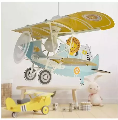 Παιδικό Φωτιστικό Οροφής Ango Little Lion Planes 64x47x25cm 15W 1xE27 Διάφανο