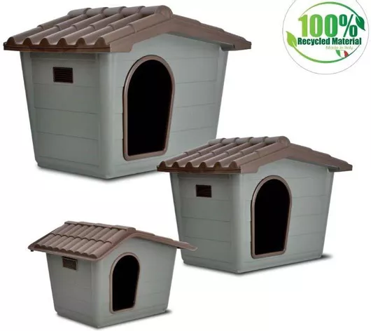 Σπιτάκι Σκύλου Ohmypet Πλαστικό Οικολογικό 99x70x75cm Γκρι