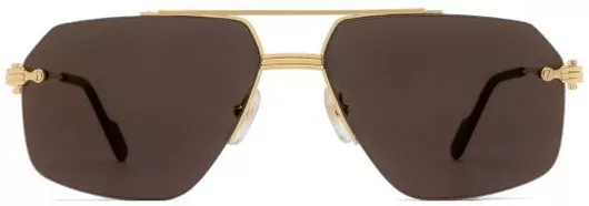 Ανδρικά Γυαλιά Ηλίου Cartier CT0426S-001-60 με Μεταλλικό Σκελετό Χρυσό