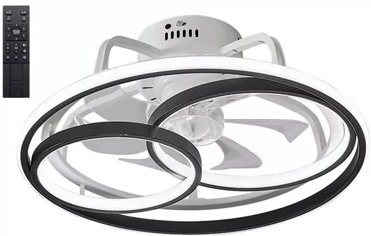 Powertech HLL-0108 Ανεμιστήρας Οροφής 50cm με Φως & Τηλεχειριστήριο Μαύρο