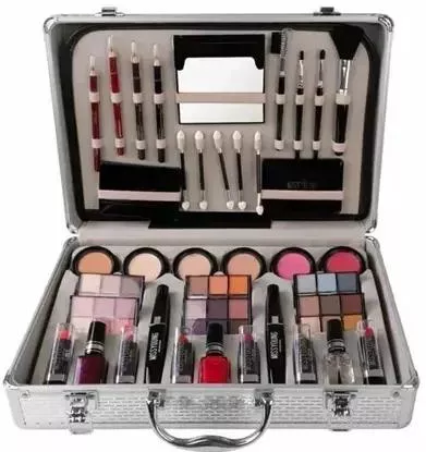 Βαλιτσάκι Μακιγιάζ Eyes and Lips Miss young make up kit Ασημί