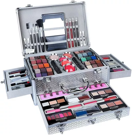 Βαλιτσάκι Μακιγιάζ Miss Young Make-up Kit Ασημί
